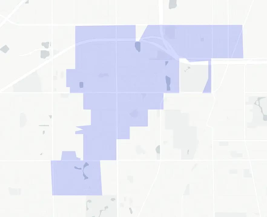 map of Village of Hazel Crest, IL